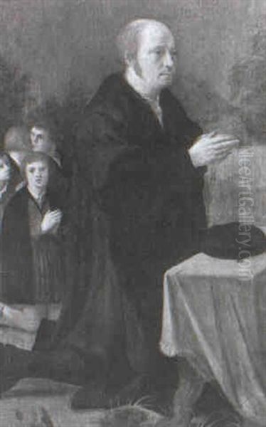 Donor And His Four Sons At Prayer - view 1