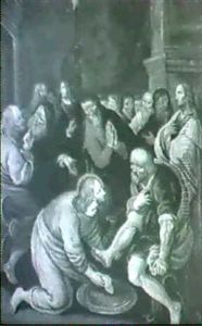 Kristus Vasker Disciplen Simons Fodder, Skaertorsdag