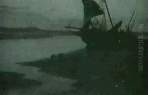 Beached Boat At Sunrise by Anna Page Scott