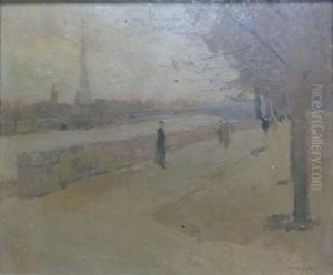 Paris, Along The Seine by Edwin Scott