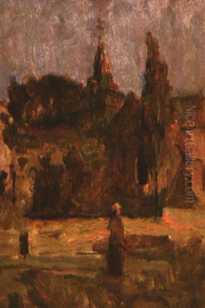 Jeune Bretonne Devant La Chapelle - view 1