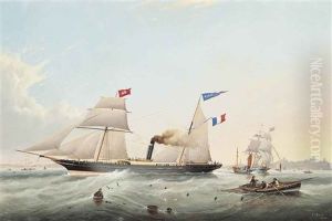 The French Steamer Paris Off The Mouth Of The Tyne, On Her Maiden Voyage, Bound For Hamburg