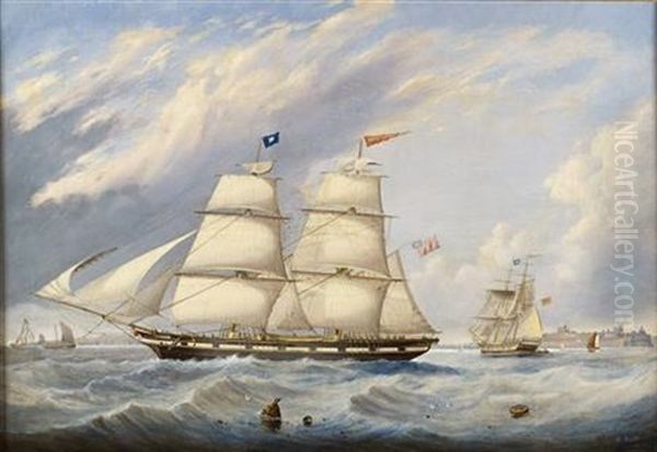Bringing Elizabeth Anne Into Position Off Tynemouth - view 1