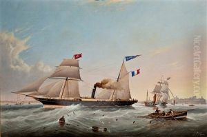 The French Steamer 'paris' Off The Mouth Of The Tyne Bound For Hamburg