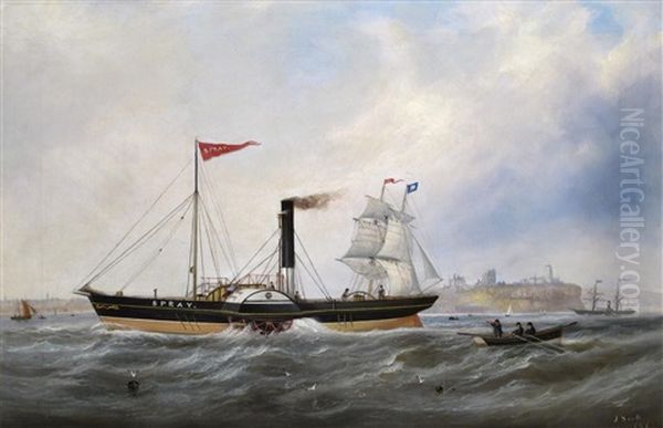 The Wooden Hulled Tug Spray Off Tynemouth, North Shields - view 1