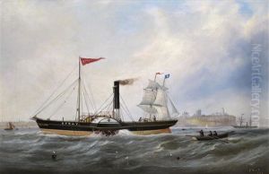 The Wooden Hulled Tug Spray Off Tynemouth, North Shields