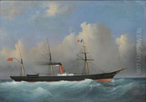 Navire Francais En Pleine Mer