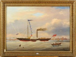 Portrait D"un Bateau A Vapeur