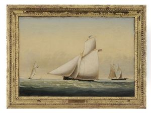 Schooner At Full Sail by John White Allen Scott