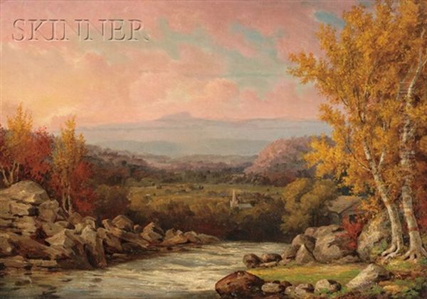 View From The Top Of Jackson Falls, N.h. October Morning - view 1