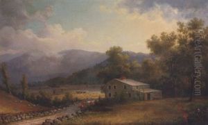 A New England Farm (white Mountains?) by John White Allen Scott
