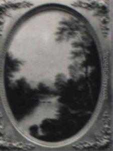 White Mountain Landscape With Cattle Watering by John White Allen Scott