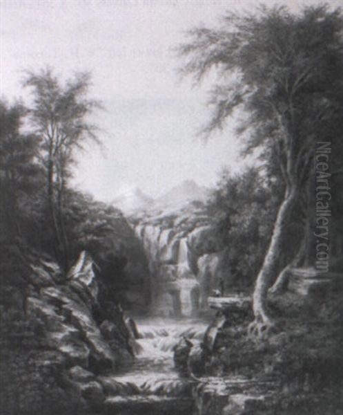 Landscape With Waterfall - view 1