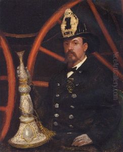 Portrait Of The Fire Chief Of Plainfield With Presentation Speaker