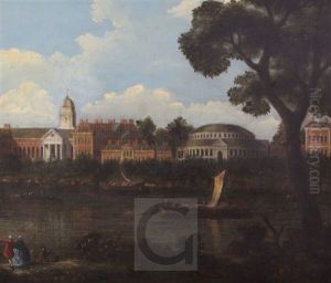 A View Along The Thames by Samuel Scott