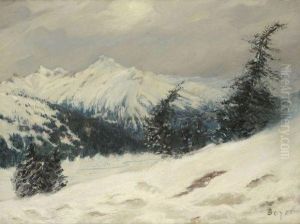 Paysage De Neige by Emile Boyer