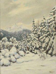Paysage De Neige by Emile Boyer