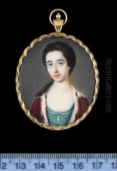 A Lady, Wearing Ermine Trimmed Crimson Robes - view 1