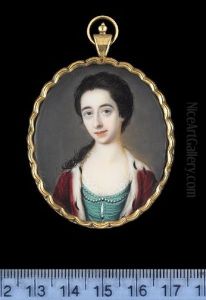A Lady, Wearing Ermine Trimmed Crimson Robes by James Scouler