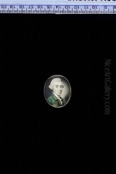 A Gentleman, Wearing A Green Coat Bordered With Gold Embroidery - view 1
