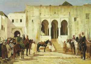 L'entree Du Bit El Mal A Tanger by Ferdinand Scribe