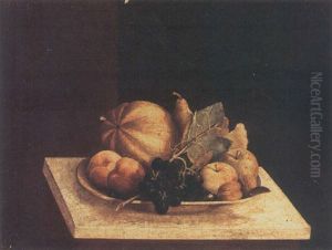 Still Life With Fruit And A Plate by James Long Scudder