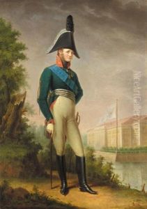 Portrait Of Alexander I, Emperor Of Russia by Stepan Semenovic Scukin