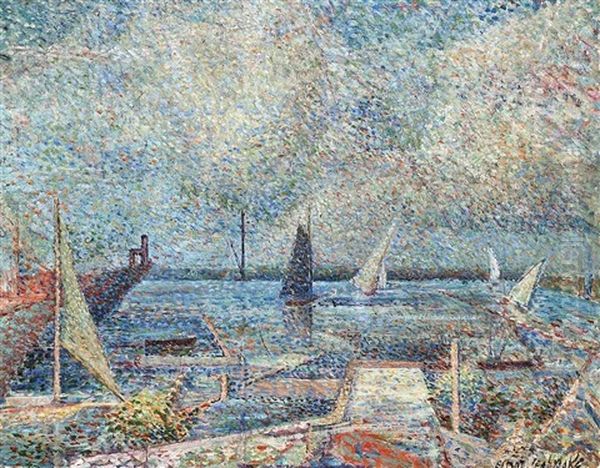 Harbour Scene ( Recto ); Landscape ( Verso) - view 1