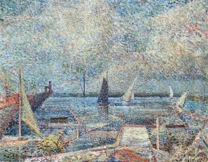 Harbour Scene ( Recto ); Landscape ( Verso) by Elliott Seabrooke