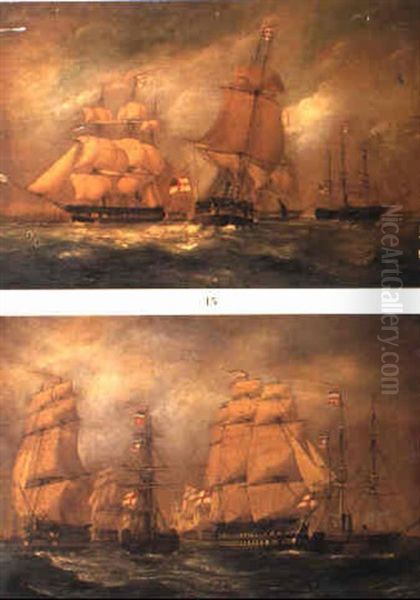 The Review Of The British Fleet - view 1