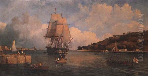 A Two-decker Entering Harbour - view 1