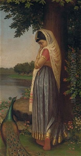 Untitled - Woman With A Peacock - view 1