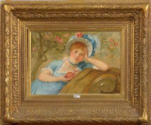 Jeune Elegante A La Pomme