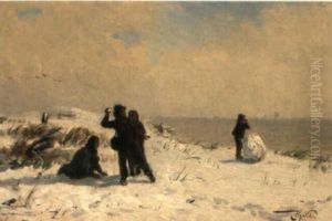 Schneeballspiel Auf Den Dunen by Henri van Seben