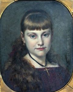 Portret Van Meisje Met Hangend Haar by Pieter Willem Sebes