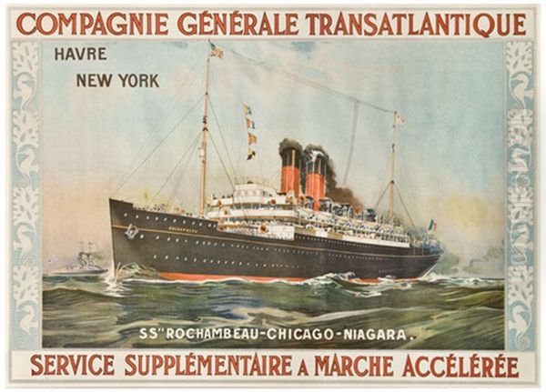 Compagnie Generale Transatlantique, Havre-new York - view 1