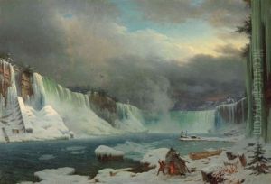 The Niagara Falls In Winter