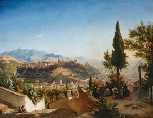 Vista De Granada Desde El Albaicin by Hippolyte Victor (Valentin) Sebron