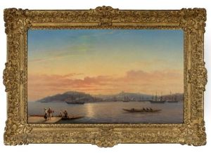 La Corne D'or Au Coucher Du Soleil by Hippolyte Victor (Valentin) Sebron