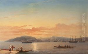 La Corne D'or Au Coucher Du Soleil by Hippolyte Victor (Valentin) Sebron