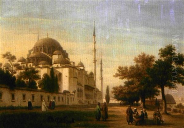 Constantinople, Devant La Mosquee - view 1