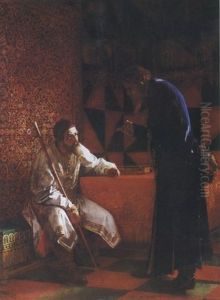Ivan The Terrible Recieving Counsel From His Favorite Oprichik Malyuta Skuratov by Grigori Semenovich Sedov
