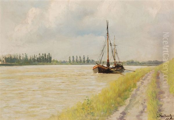Kanallandschaft Mit Boot - view 1