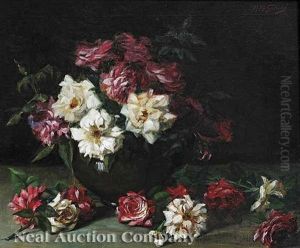 Still Life Of Roses by Marie Madeleine Seebold