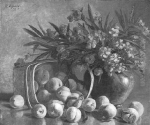 Still Life Of Oleander And Peaches Still Life Of Oleander And Peaches