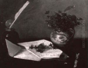 Still Life With Flowers And Letter
