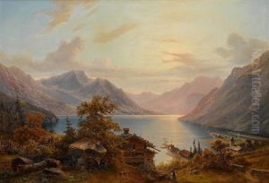 Blick Uber Den Vierwaldstattersee by Hermann Ludwig Seefisch