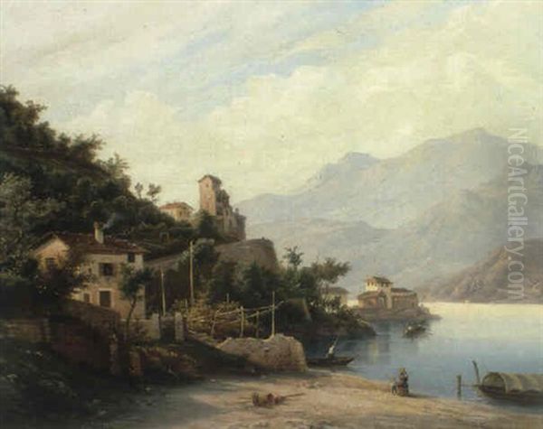 Der Comer See Bei Varenna - view 1