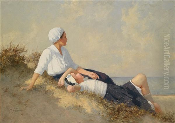 Mutter Und Tochter Am Strand - view 1