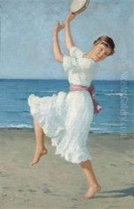 Girl On The Beach by Hermann Seeger